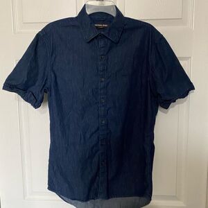 MICHAEL KORS Men’s 100% Cotton Chambray Short Sleeves Shirt Size M